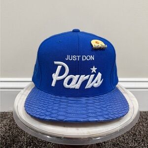 Just Don x Mitchell & Ness Paris Blue Python Hat